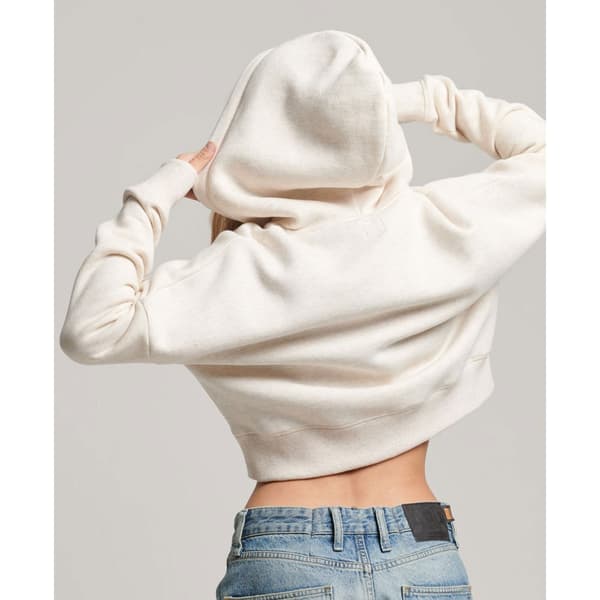 Superdry Luvtröja Vintage Logo Crop Beige XL Kvinna