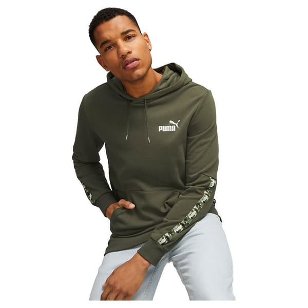 Puma Luvtröja Ess Tape Camo Grönt L Man