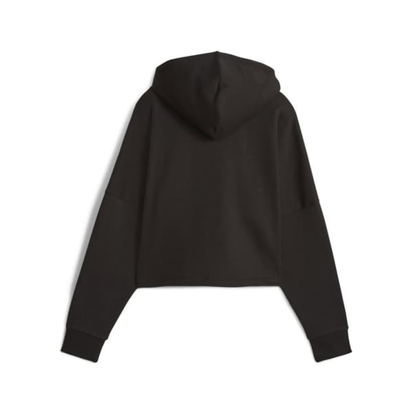 Puma Luvtröja Ess Logo Cropped Svart 5-6 Years Flicka