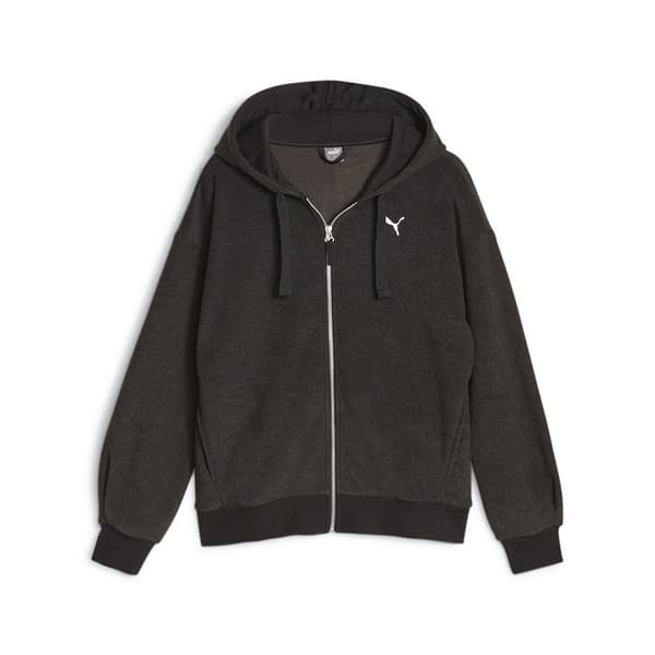 Puma Sweatshirt Med Full Dragkedja Her Winterized Svart S Kvinna