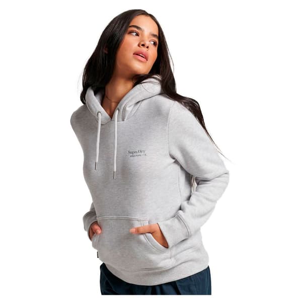Superdry Luvtröja Essential Logo Grå 2XS Kvinna