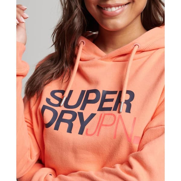 Superdry Luvtröja Sportswear Logo Boxy Orange 2XS Kvinna