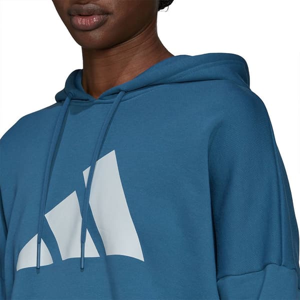 Adidas Hættetrøje Future Icons 3 Bars Blå M Kvinde