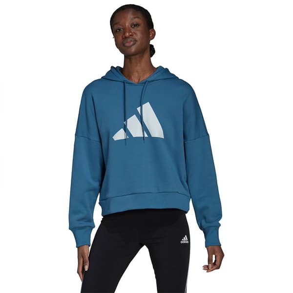 Adidas Hættetrøje Future Icons 3 Bars Blå M Kvinde