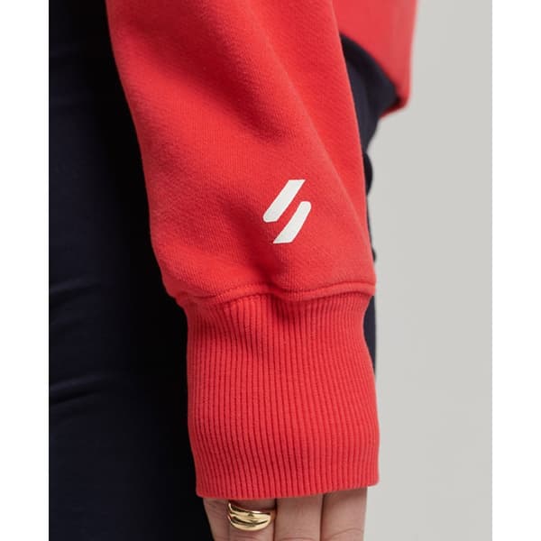 Superdry Halv Lynlå Sweatshirt Code Core Sport Rød XL Kvinde