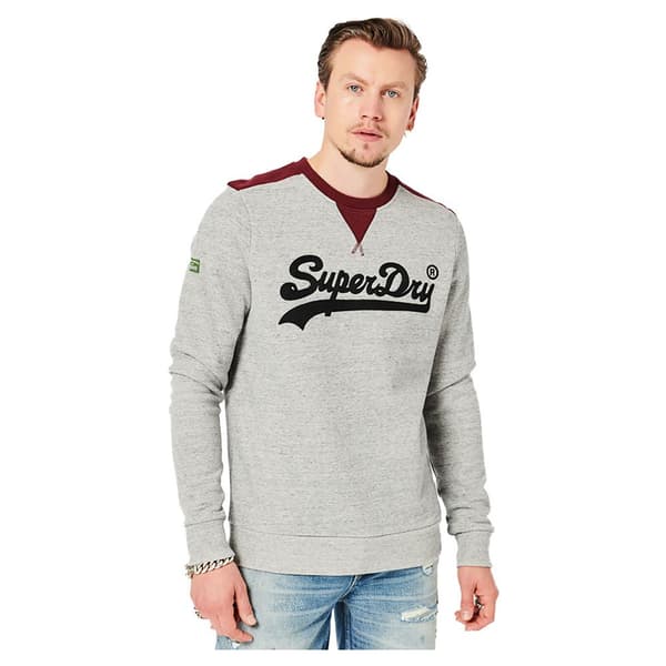 Superdry Tröja Vintage Vl College Grå L Man