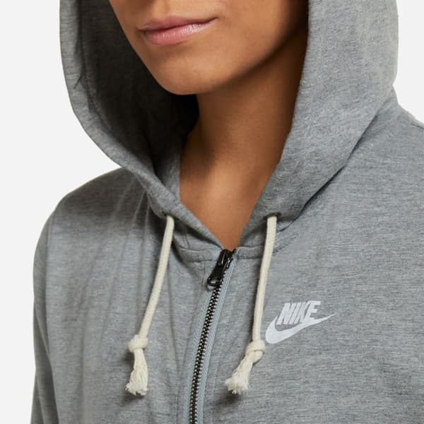 Nike Full Vetoketjullinen Villapaita Sportswear Gym Vintage Harmaa M Nainen