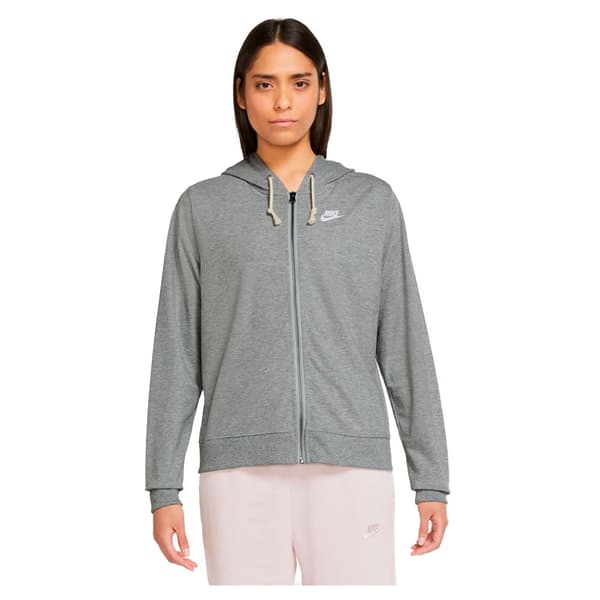 Nike Full Vetoketjullinen Villapaita Sportswear Gym Vintage Harmaa M Nainen