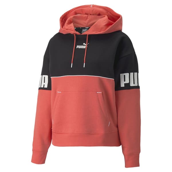Puma Tröja Power Colorblock Fl Orange XS Kvinna