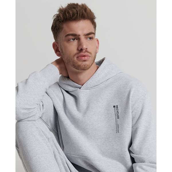 Superdry Luvtröja Studios Rcycl Micro Side Grå XS-S Man