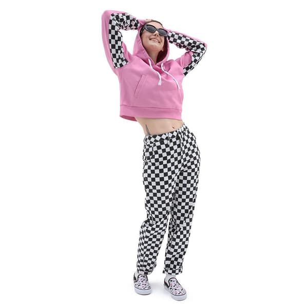 Vans Boom Boom Check It Tröja Med Huva Rosa M Kvinna