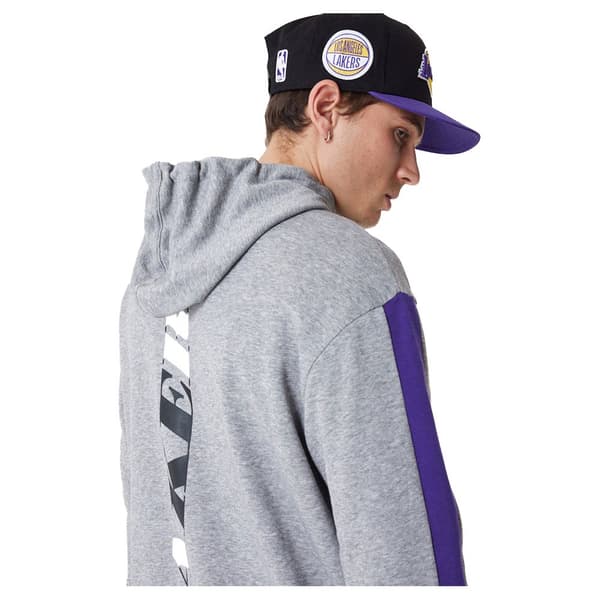 New Era Luvtröja Nba Colour Block Os Los Angeles Lakers Grå M Man