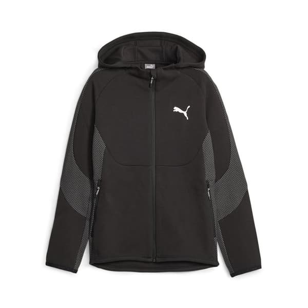 Puma Sweatshirt Med Full Dragkedja Evostripe Svart 9-10 Years Pojke