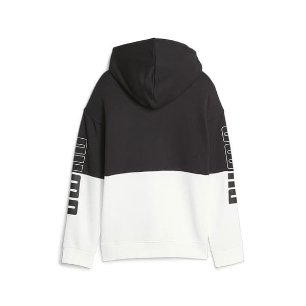 Puma Luvtröja Power Colorblock Svart 9-10 Years Flicka