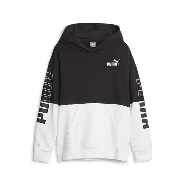 Puma Luvtröja Power Colorblock Svart 9-10 Years Flicka