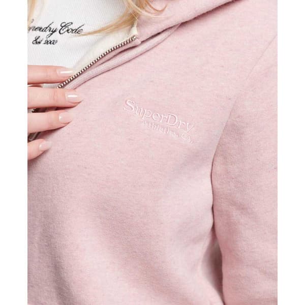 Superdry Sweatshirt Med Full Dragkedja Essential Logo Rosa 2XS Kvinna