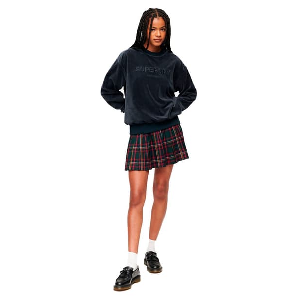 Superdry Sweatshirt Velour Graphic Boxy Sort 2XS Kvinde