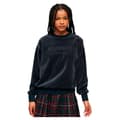 Miniatyrbillede 1 af 5: Superdry Sweatshirt Velour Graphic Boxy Sort 2XS Kvinde