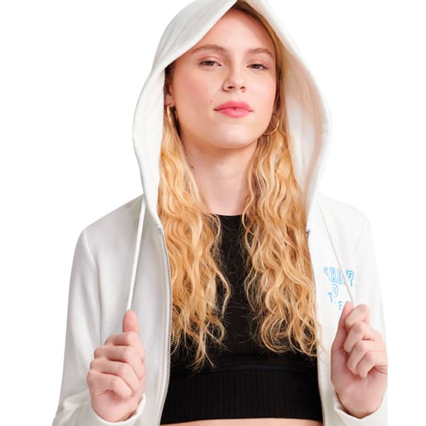 Superdry Tröja Med Full Dragkedja Track&field Vit M Kvinna