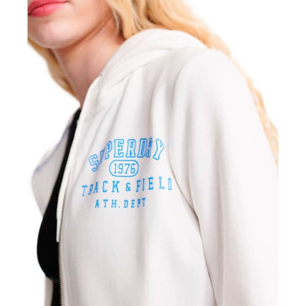 Superdry Tröja Med Full Dragkedja Track&field Vit M Kvinna