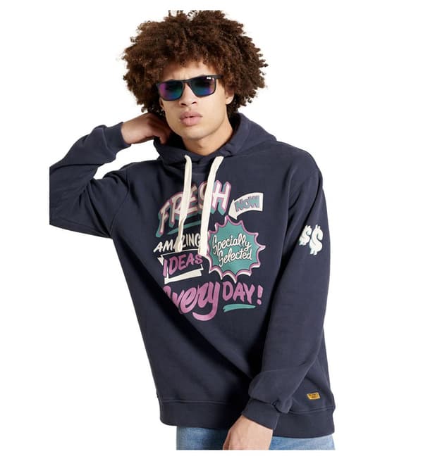 Superdry Luvtröja Workwear Blå S Man