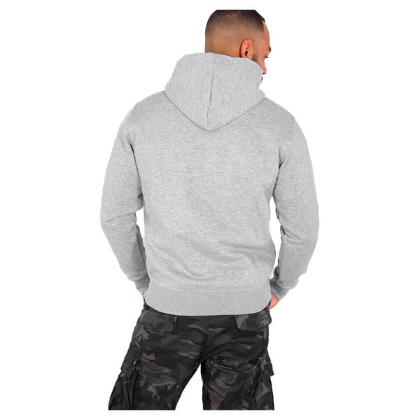 Alpha Industries Basic Small Logo Huvtröja Grå 3XL Man