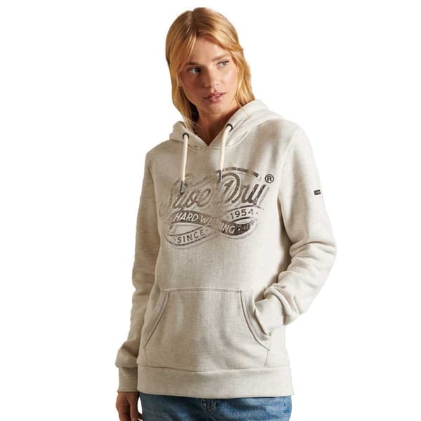 Superdry Luvtröja Script Style Ww Foil Grå XS Kvinna