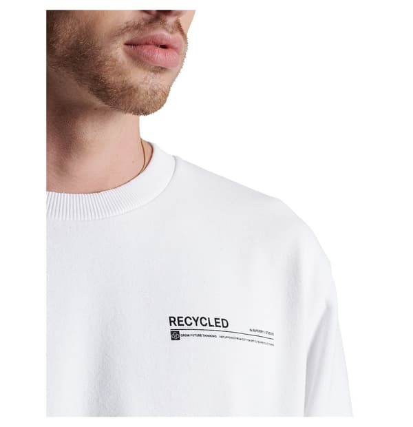 Superdry Sweatshirt Studios Rcycl Micro Top Hvid S-M Mand