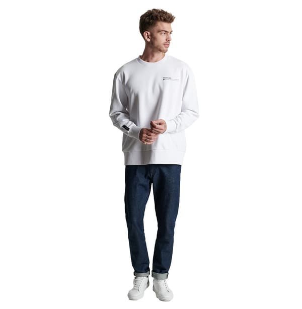 Superdry Sweatshirt Studios Rcycl Micro Top Hvid S-M Mand