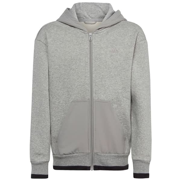 Adidas Sweatshirt Med Fuld Lynlås Fleece Grå 9-10 Years Pige