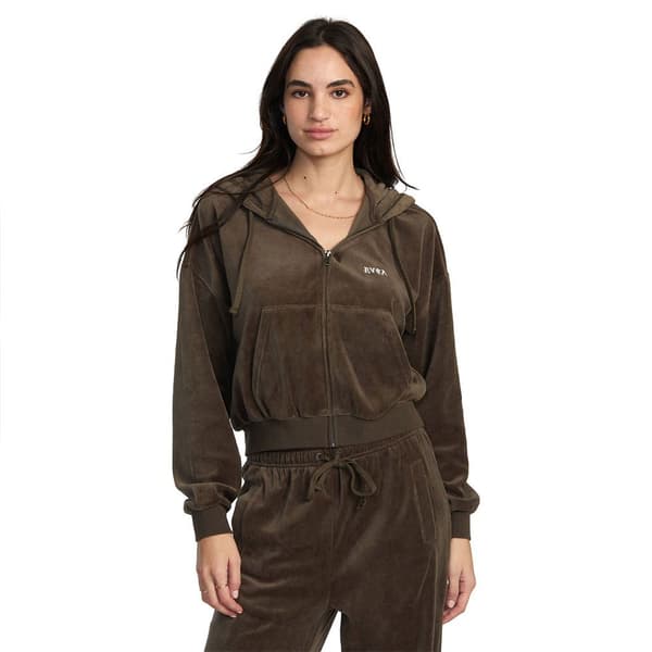 Rvca Full Vetoketjullinen Villapaita Ring Ruskea S Nainen