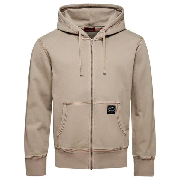 Superdry Sweatshirt Med Full Dragkedja Contrast Stitch Beige 3XL Man