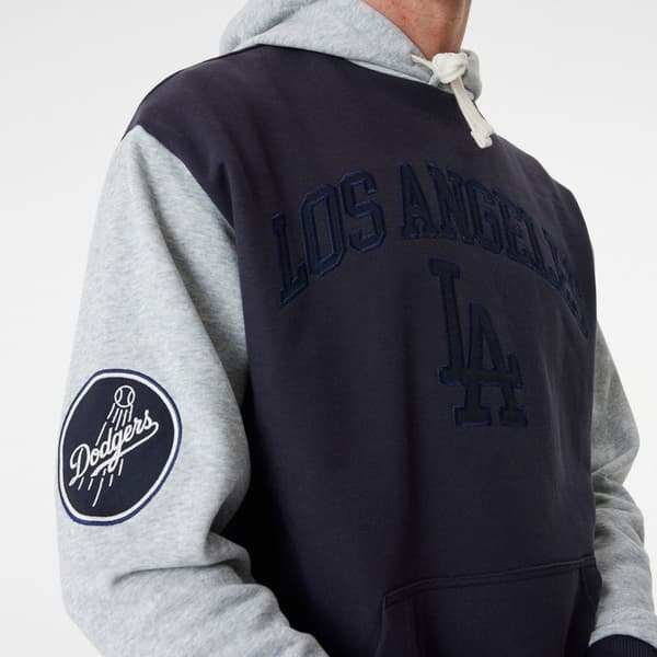 New Era Luvtröja Los Angeles Dodgers Mlb Team Patch Grå L Man