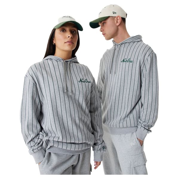 New Era Luvtröja Printstripe Grå M Man