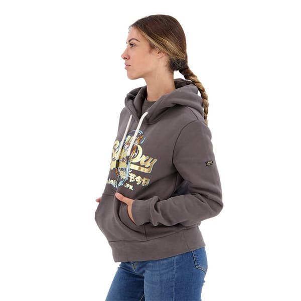 Superdry Hættetrøje Japanese Vintge Logo Graphic Grå 2XS Kvinde