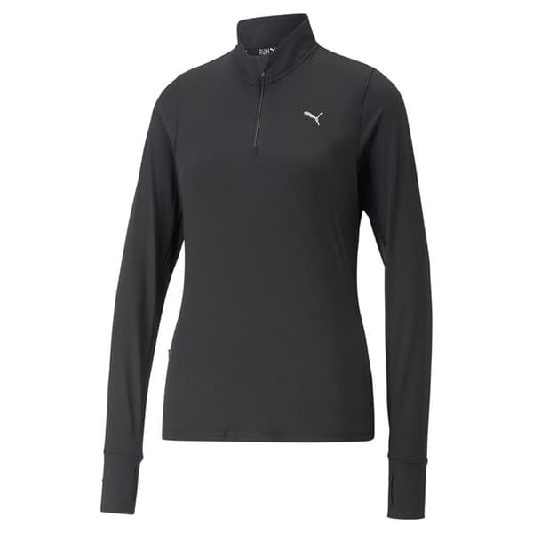 Puma Halv Lynlå Sweatshirt Run Favorite Sort L Kvinde
