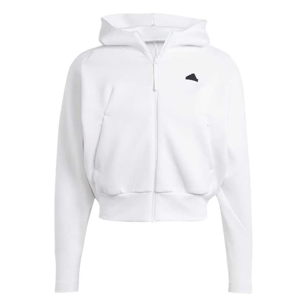 Adidas Sweatshirt Med Fuld Lynlås Z.n.e Hvid XL / Regular Kvinde