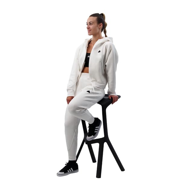 Adidas Sweatshirt Med Fuld Lynlås Z.n.e Hvid XL / Regular Kvinde