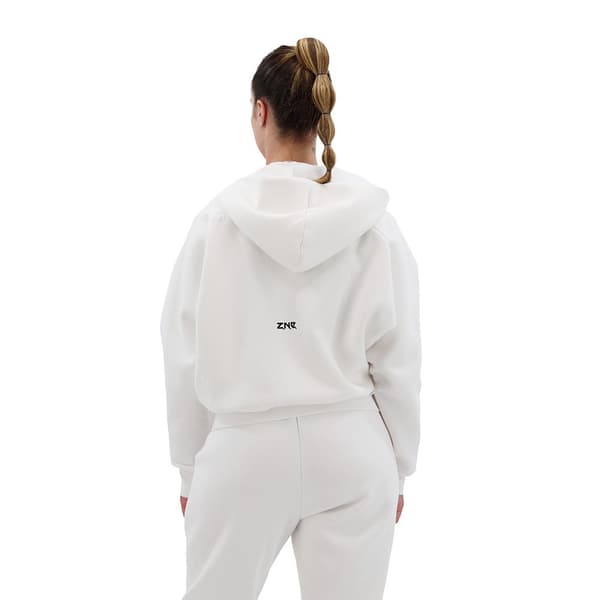 Adidas Sweatshirt Med Fuld Lynlås Z.n.e Hvid XL / Regular Kvinde