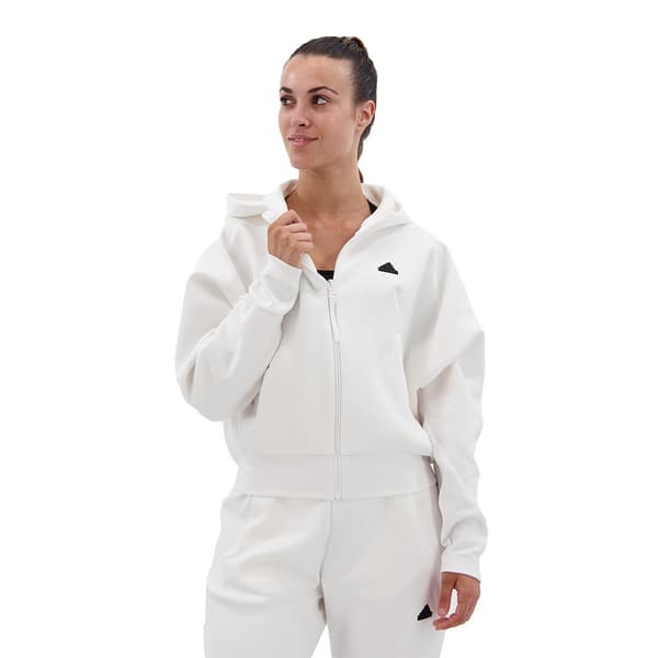 Adidas Sweatshirt Med Fuld Lynlås Z.n.e Hvid XL / Regular Kvinde