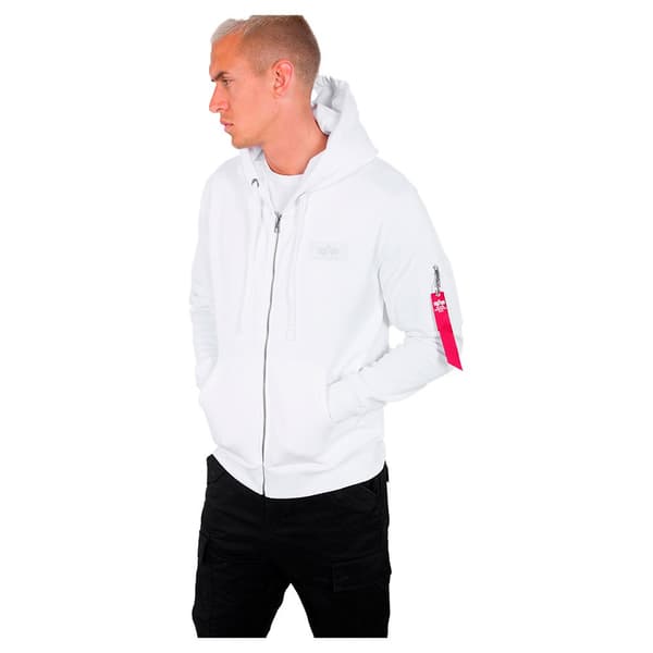 Alpha Industries Back Print Kokovetoketjullinen Collegepaita Valkoinen XL Mies