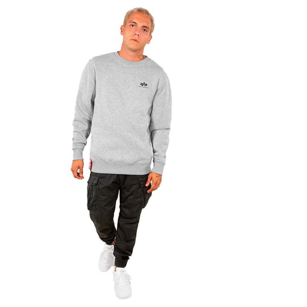 Alpha Industries Basic Small Logo Tröja Grå M Man