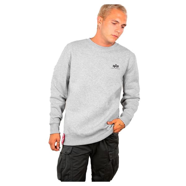 Alpha Industries Basic Small Logo Tröja Grå M Man