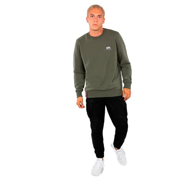 Alpha Industries Basic Small Logo Tröja Grönt XL Man