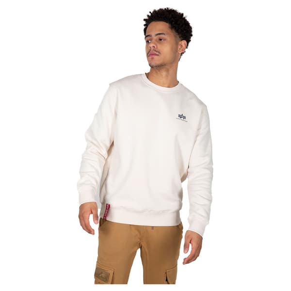 Alpha Industries Basic Small Logo Sweatshirt Hvid 3XL Mand