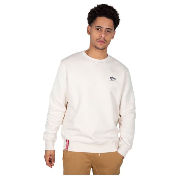 Alpha Industries Basic Small Logo Sweatshirt Hvid 3XL Mand