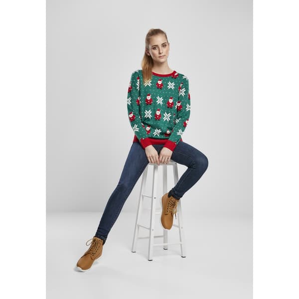 Urban Classics Sweatshirt Santa Christmas Grøn 2XL Kvinde