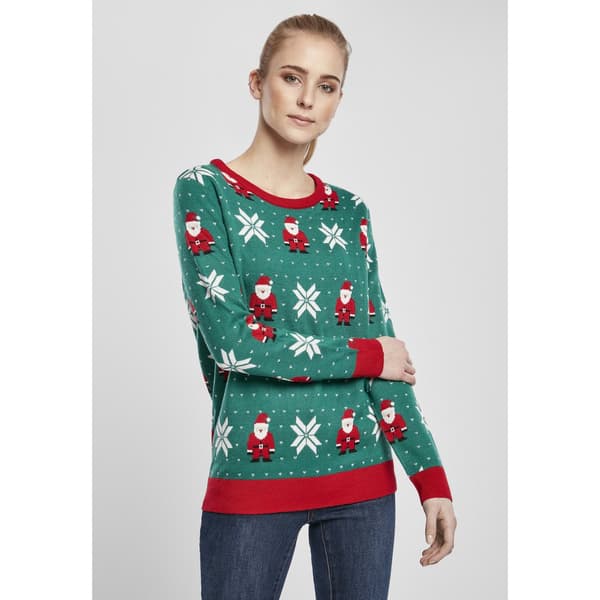 Urban Classics Tröja Santa Christmas Grönt 2XL Kvinna