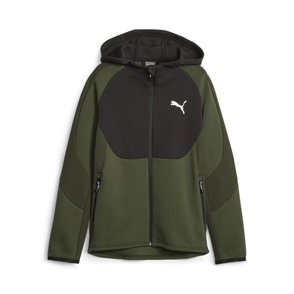 Puma Sweatshirt Med Full Dragkedja Evostripe Grönt 7-8 Years Pojke