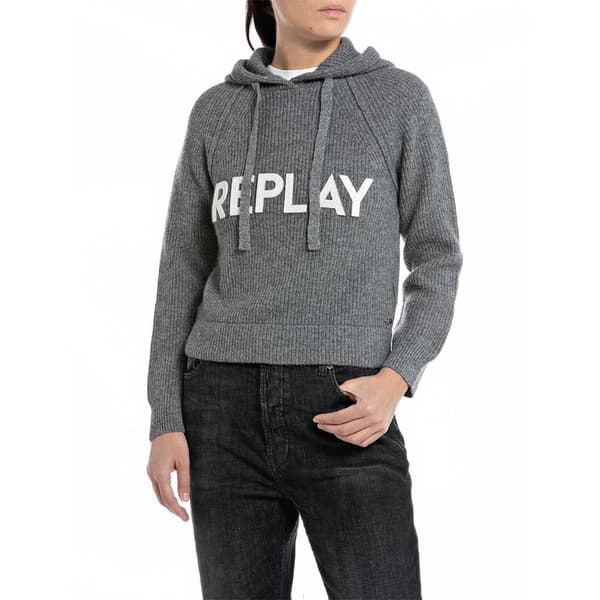 Replay Luvtröja Dk3560.000.g22726 Grå 2XS Kvinna